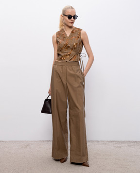 Brunello Cucinelli Коричневі штани з бавовною M0F79P9131