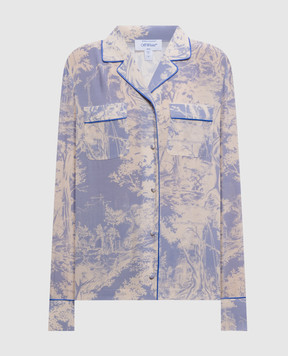Off-White Рубашка в стиле пижамы City Nature Habutai 2FB00557T