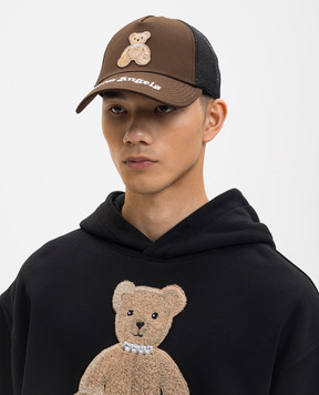 Palm Angels Коричневая кепка с нашивкой Bear PMLB068S26FAB004I