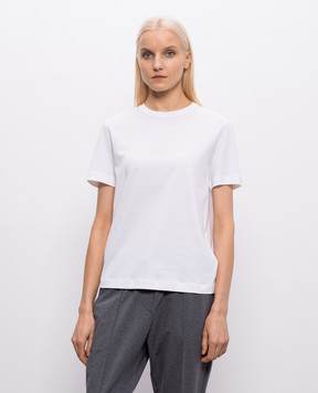 Brunello Cucinelli Белая футболка с цепочкой MPT81BI100