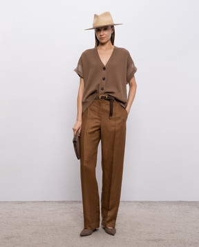 Brunello Cucinelli Коричневий жилет M19259506