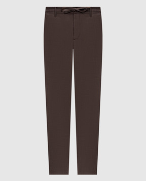 Canali Коричневі штани з вовни AR03652V91659