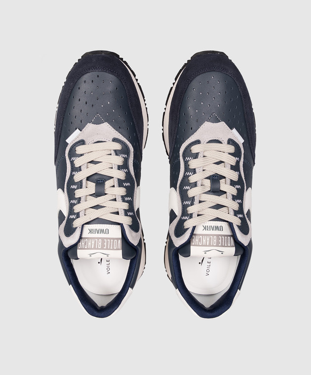 Voile Blanche Синие кожаные кроссовки QWARK EASY 0012019849011C26 изображение 4