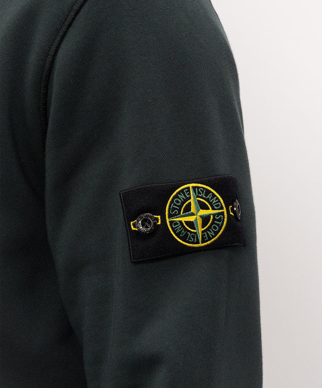 Stone Island Зелений світшот з патчем логотипа L2S156100060S0051 зображення 5