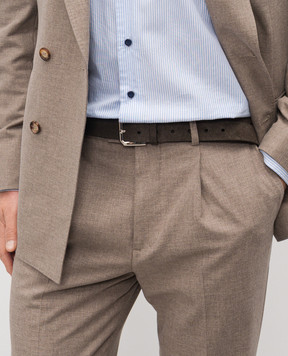 Brunello Cucinelli Замшевый коричневый ремень MAUGP317