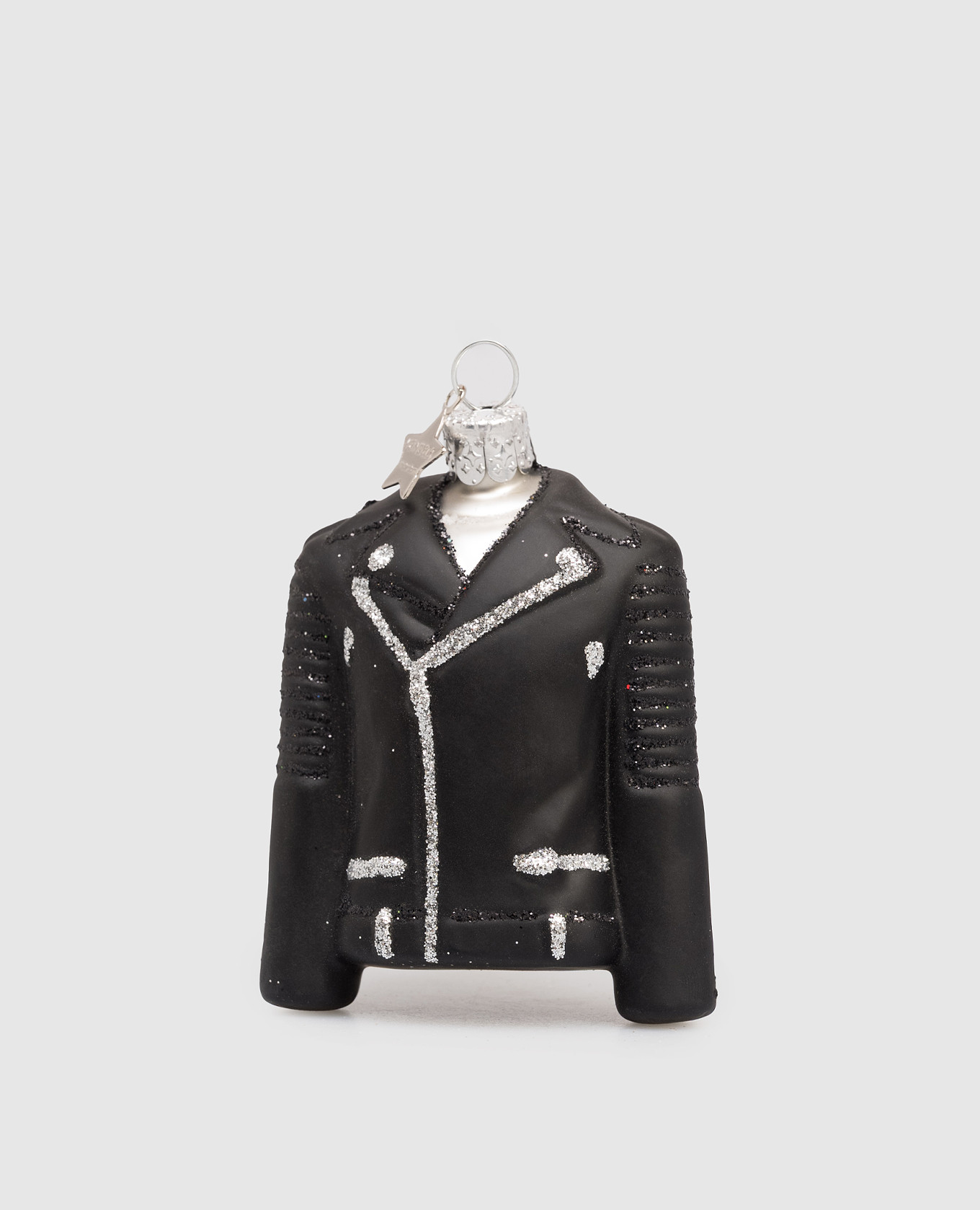 

Елочная игрушка Biker jack, Черный, Елочные украшения