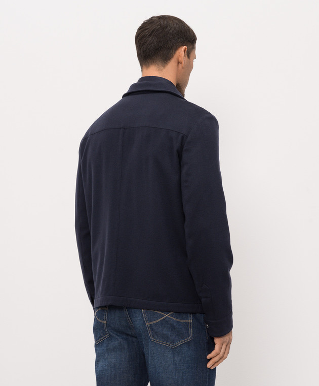 Brunello Cucinelli Синя куртка з кашеміру MV4216556 зображення 4