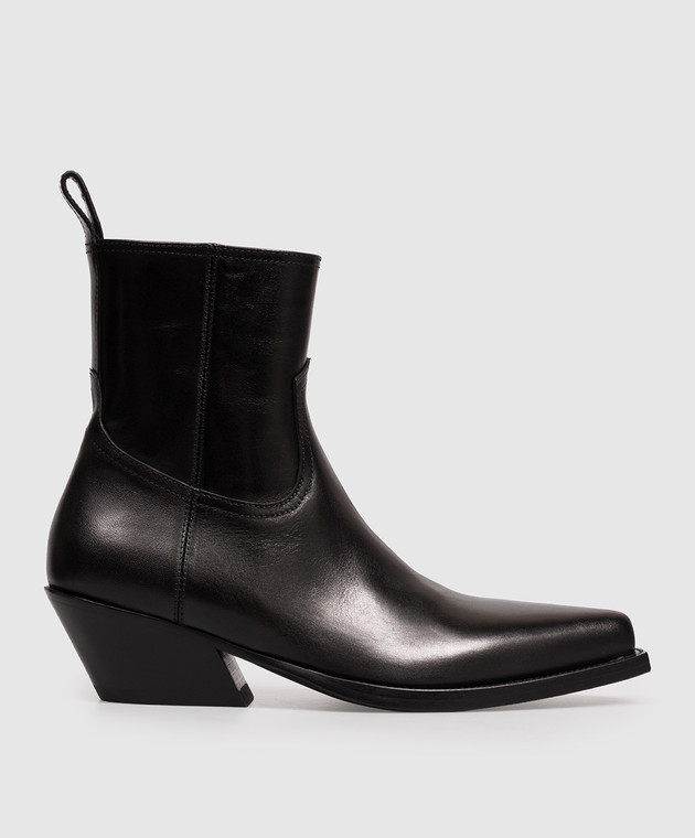 Ann Demeulemeester Черные кожаные казаки Imme B0014393LT205