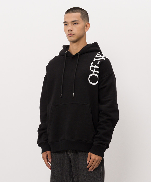 Off-White Черные худи с контрастным логотипом 44MBB085F26F00O изображение 3