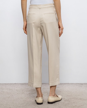 Peserico Бежеві штани з відворотами A0475808879