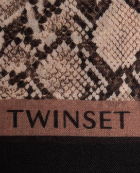 Twinset Бежева хустка в принт 262LI4BRR