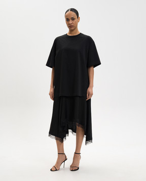 Juun.j Черное платье с вышивкой логотипа JW6271W015