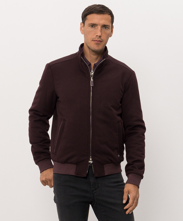 Stefano Ricci Бордовая куртка из кашемира MZJ6300161C0001T изображение 3