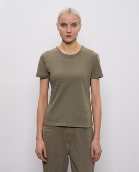 Tom Ford Футболка цвета хаки с монограммой TSJ629JEX190