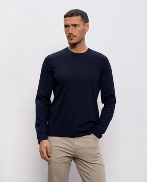 Stefano Ricci Синий лонгслив из кашемира W505000G01W26101