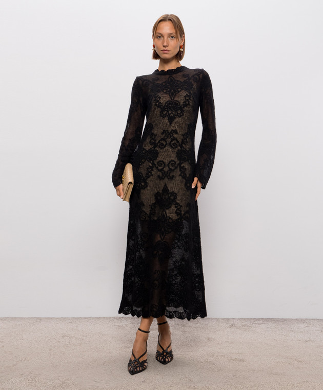 Twinset Черное платье с шерстью альпаки 262TP3344 изображение 2