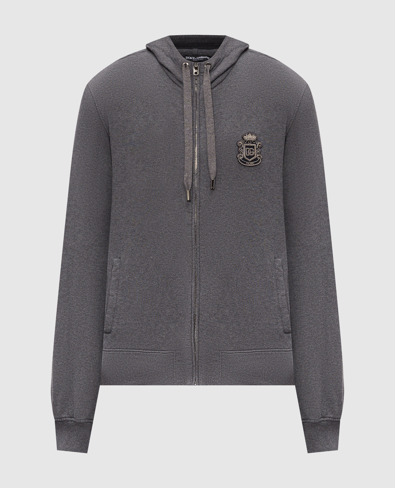 Сіра спортивна куртка з нашивкою монограми логотипа