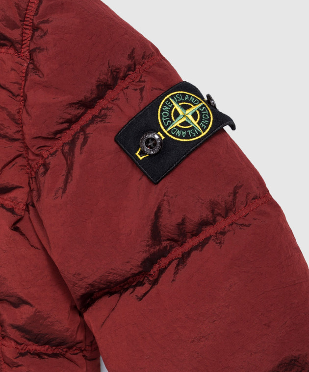 Stone Island Дитячий бордовий пуховик з патчем логотипа L2S164100006S00191012 зображення 3