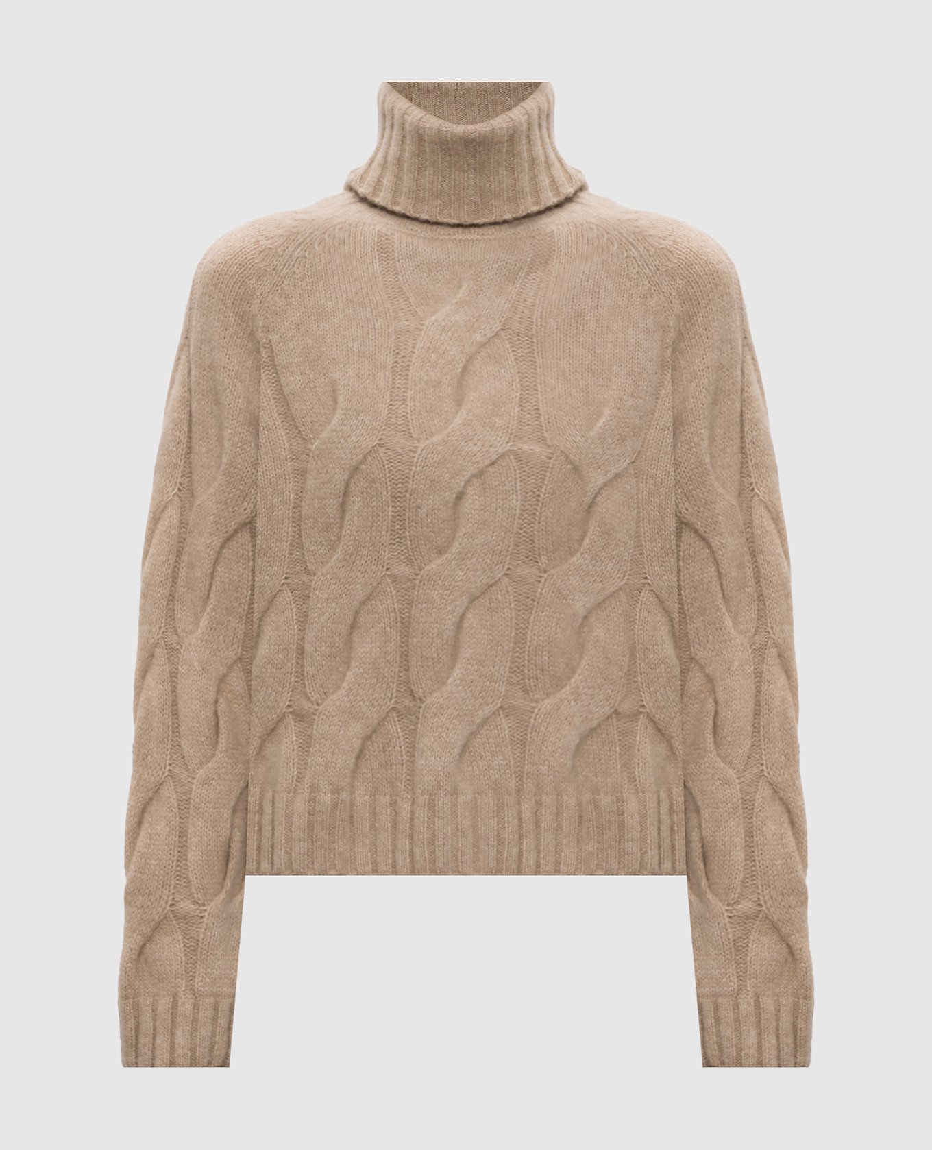 Beige cashmere and silk patterned sweater Allude