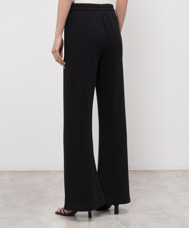 Palm Angels Черные спортивные брюки с принтом логотипа PWCH029S26FLE003 изображение 4