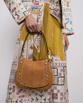 Gianni Chiarini Коричнева замшева сумка Helena BS12386CMBRC