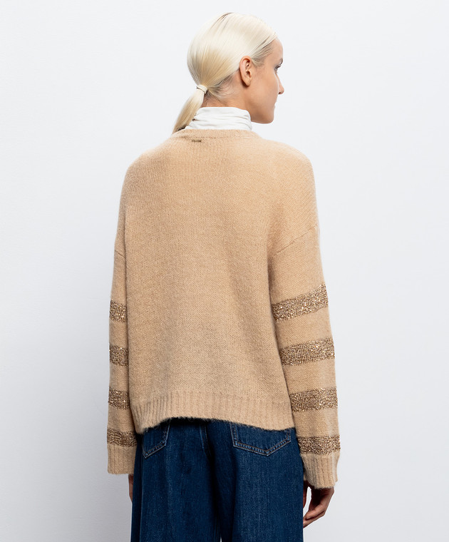 Twinset Коричневый свитер с шерстью альпаки 262TP3530 изображение 4