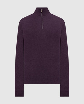 Brunello Cucinelli Джемпер фіолетового кольору з кашеміру M2200124