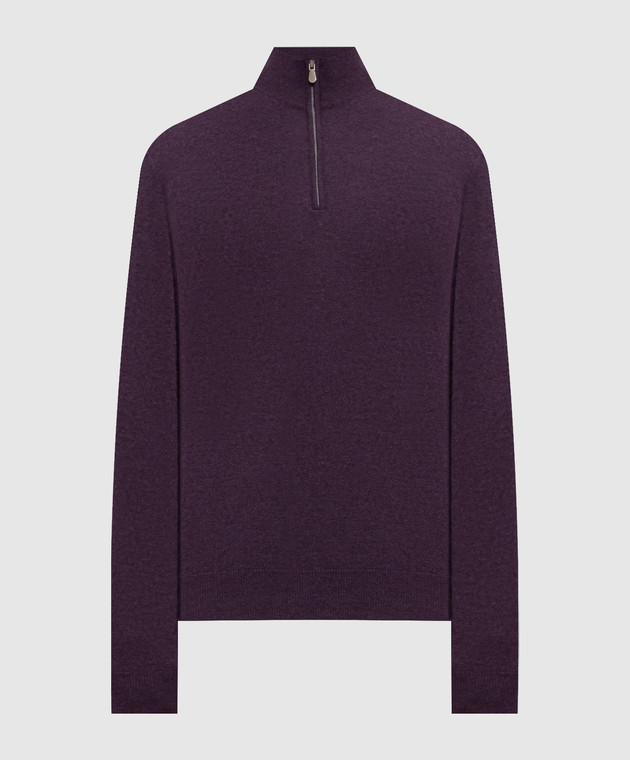 Brunello Cucinelli Джемпер фіолетового кольору з кашеміру M2200124