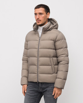 Herno Бежевий стьобаний пуховик з логотипом PI001181U12456Z
