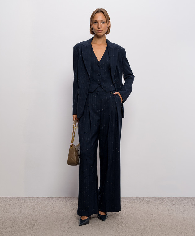 Twinset Синий жилет в полоску 262AP2365 изображение 2