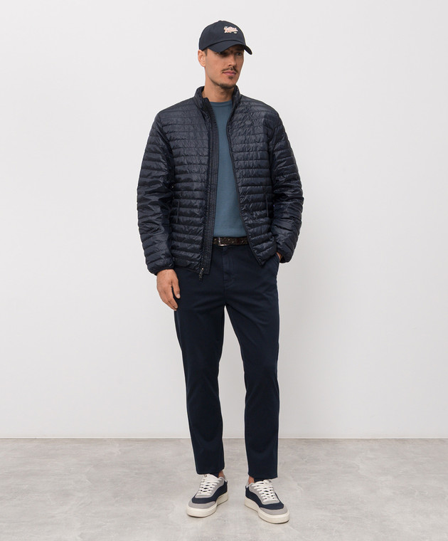 Woolrich Синя футболка з нашивкою логотипа CFWOKN0355MRUF0787 зображення 2