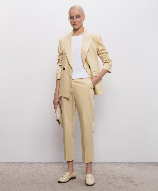 Max & Co Біла футболка Oteso з льоном прямого крою MCOTESO зображення 2