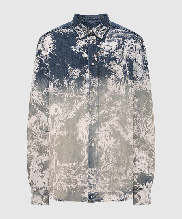 Off-White Синяя джинсовая рубашка City Nature 44MYD05YF26D004