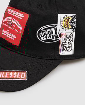 Sprayground Дитяча чорна кепка з логотипом SP15038