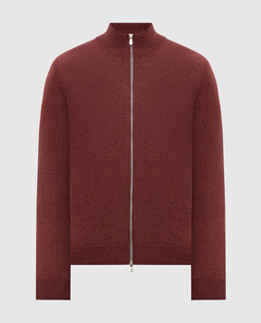 Brunello Cucinelli Бордовий кардиган з кашеміру M2200106
