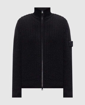 Stone Island Синий кардиган из шерсти и кашемира L2S155100054S00FL