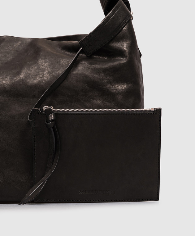 Ann Demeulemeester Черная кожаная сумка Runa с винтажным эффектом B0012628LT137 изображение 4