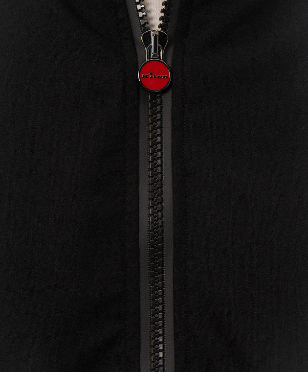 Kiton Чорна спортивна куртка з вовни та кашеміру UMC032K0145I зображення 5