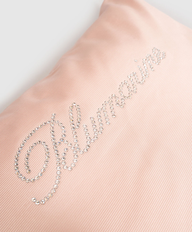 Blumarine Home Розовая декоративная подушка Note Blue с кристаллами Swarovski H0000220083 изображение 3
