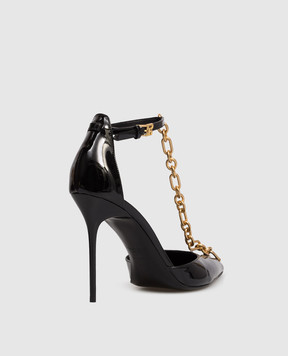 Balmain Чорні шкіряні лаковані туфлі Sync FN1UA152LPAT