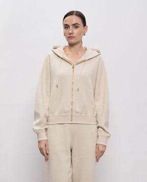 Loro Piana Бежевая спортивная куртка с шелком FAP7055
