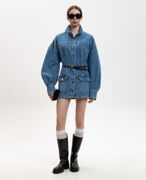 The Attico Синя джинсова сукня-сорочка 260WCA00482DDS001AA