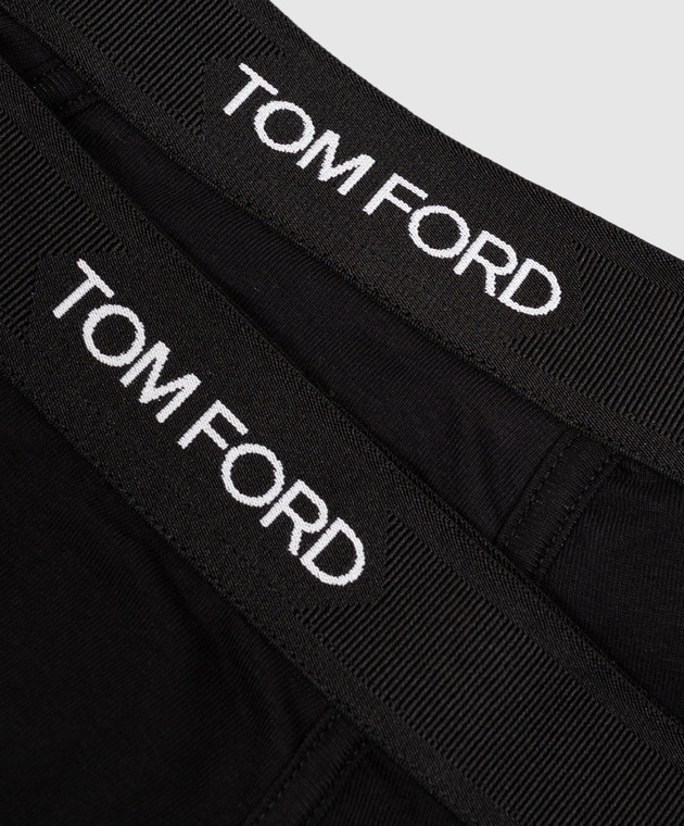 Tom Ford Набор черных трусов-боксеров с контрастным узором логотипа T4XC31040 изображение 3