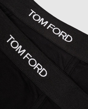 Tom Ford Набір чорних трусів-боксерів з контрастним візерунком логотипа T4XC31040