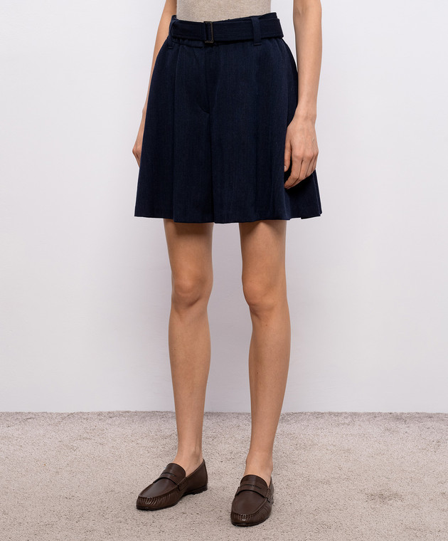 Brunello Cucinelli Сині шорти з вовни MP188P9326 зображення 3