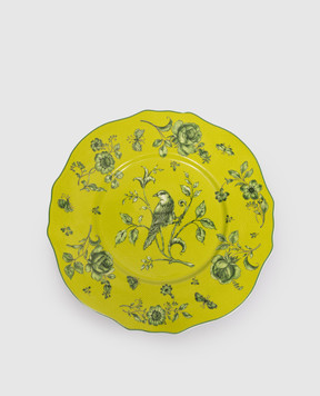 Geminiano Cozzi 1765 Зелена порцелянова сервірувальна тарілка Rosa Rosae SKBBU22329043