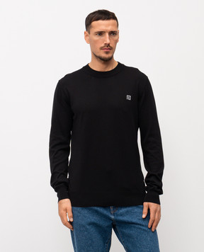 Balmain Черный джемпер с шелком GH1KD000KJ53