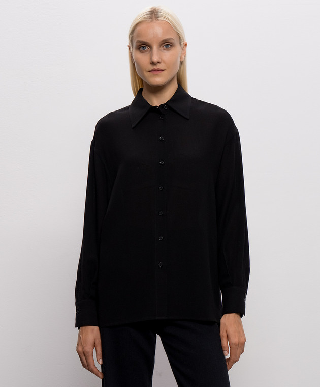 Twinset Черная рубашка с шерстью 262TF2071 изображение 2