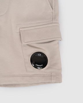 C.P. Company Дитячі сірі шорти з патчем логотипа EPQ004LCA69