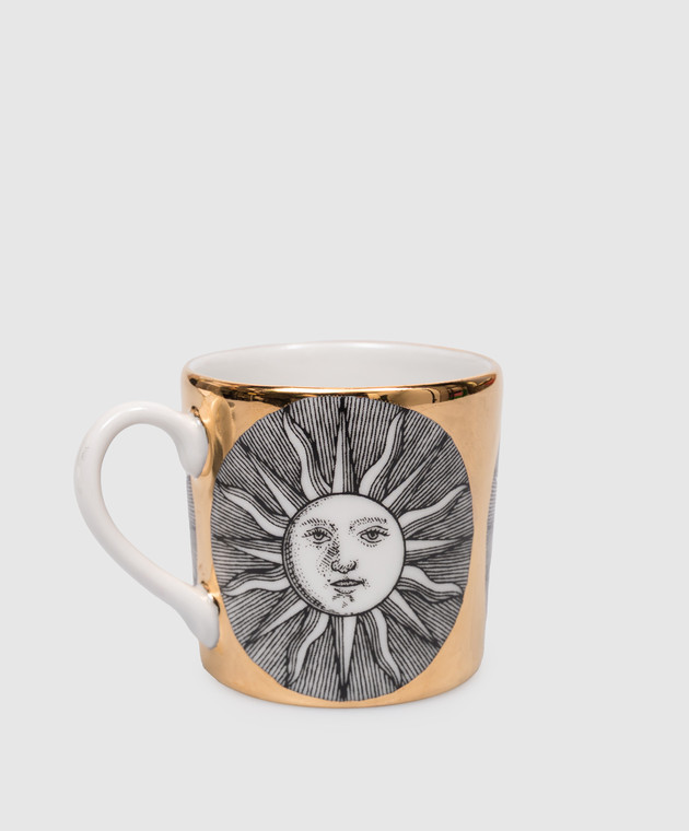 Fornasetti Фарфоровая чашка для кофе с блюдцем Sole P20Z288 изображение 3